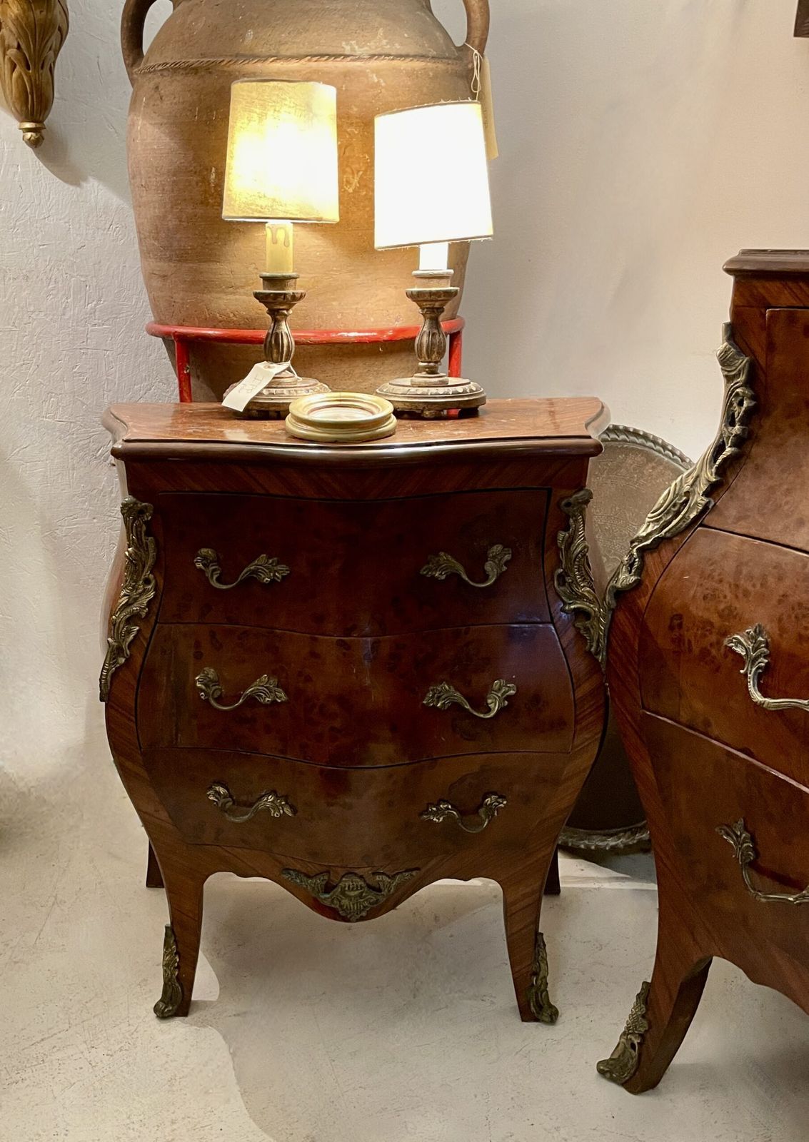 Bombed Chest Of Drawer With Two Matching Bedsides.( Circa 1950) photo furniture