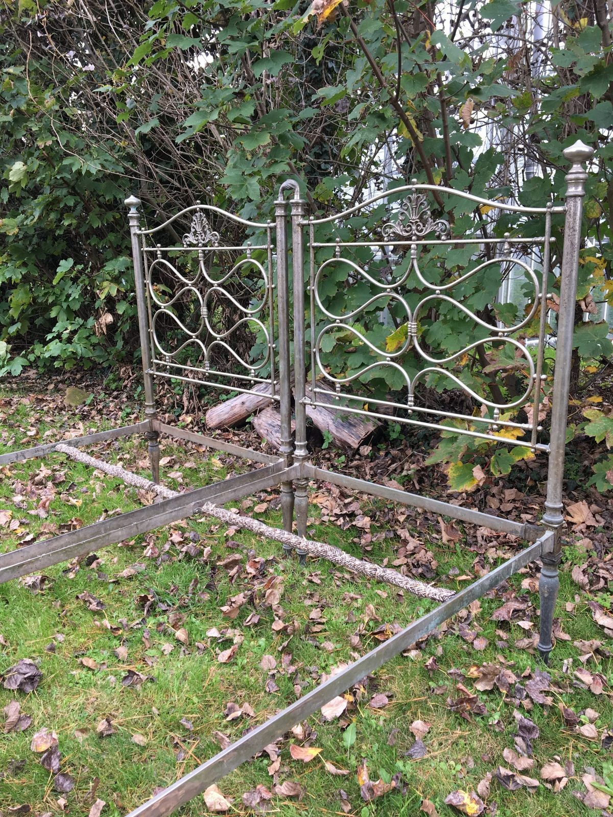 Large Italian Antique Marriage Bed, With Holding Hands photo for sale