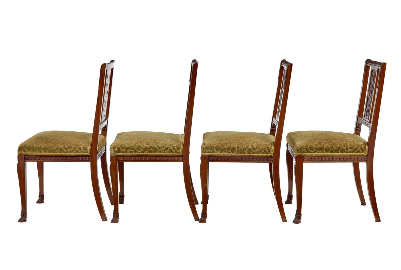 Early 20th Century 7 Piece Carved Walnut Empire Revival Suite photo Furniture