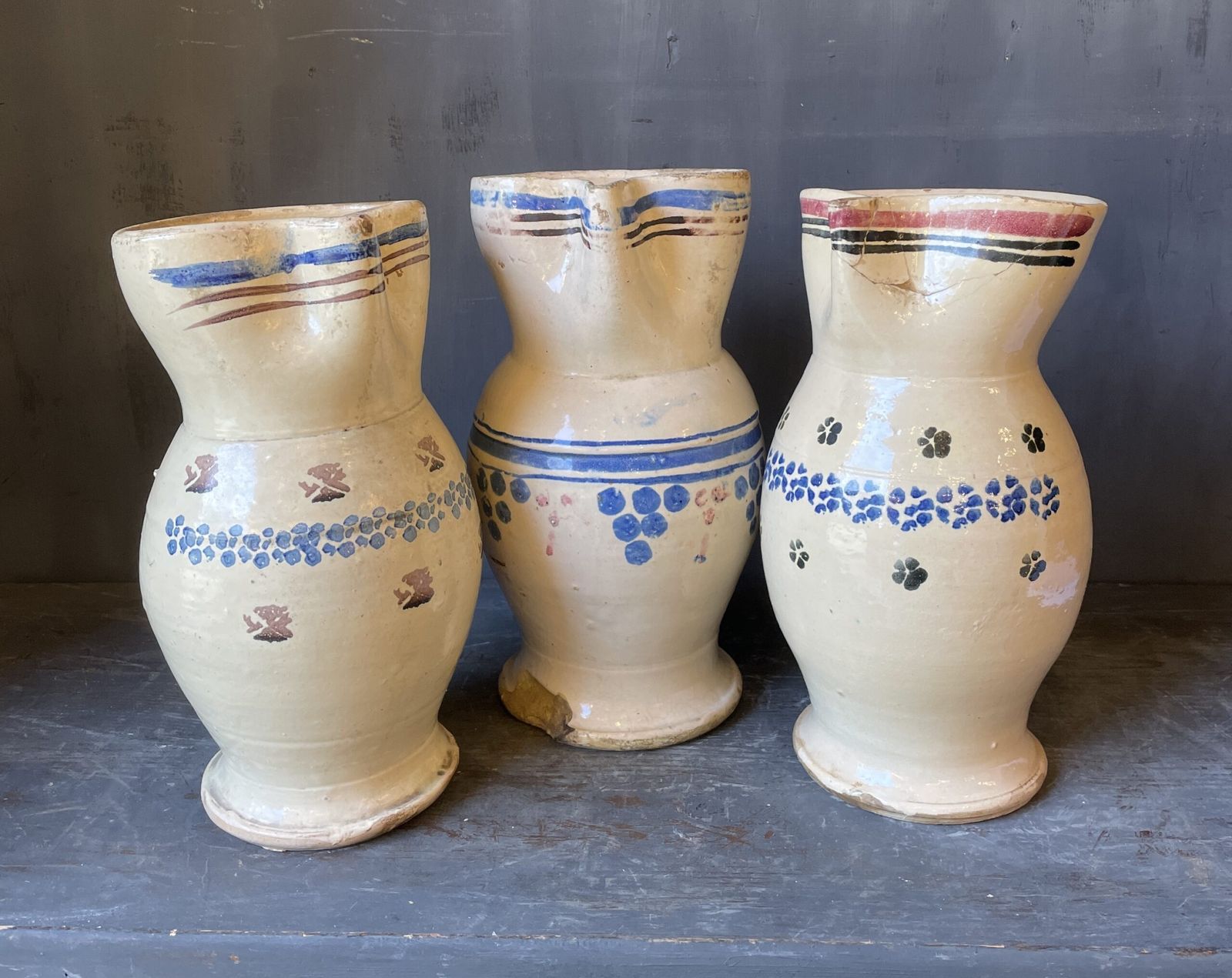 Water Or Wine Jugs From Southern Italy, Probably From Puglia. ( Circa 1880)