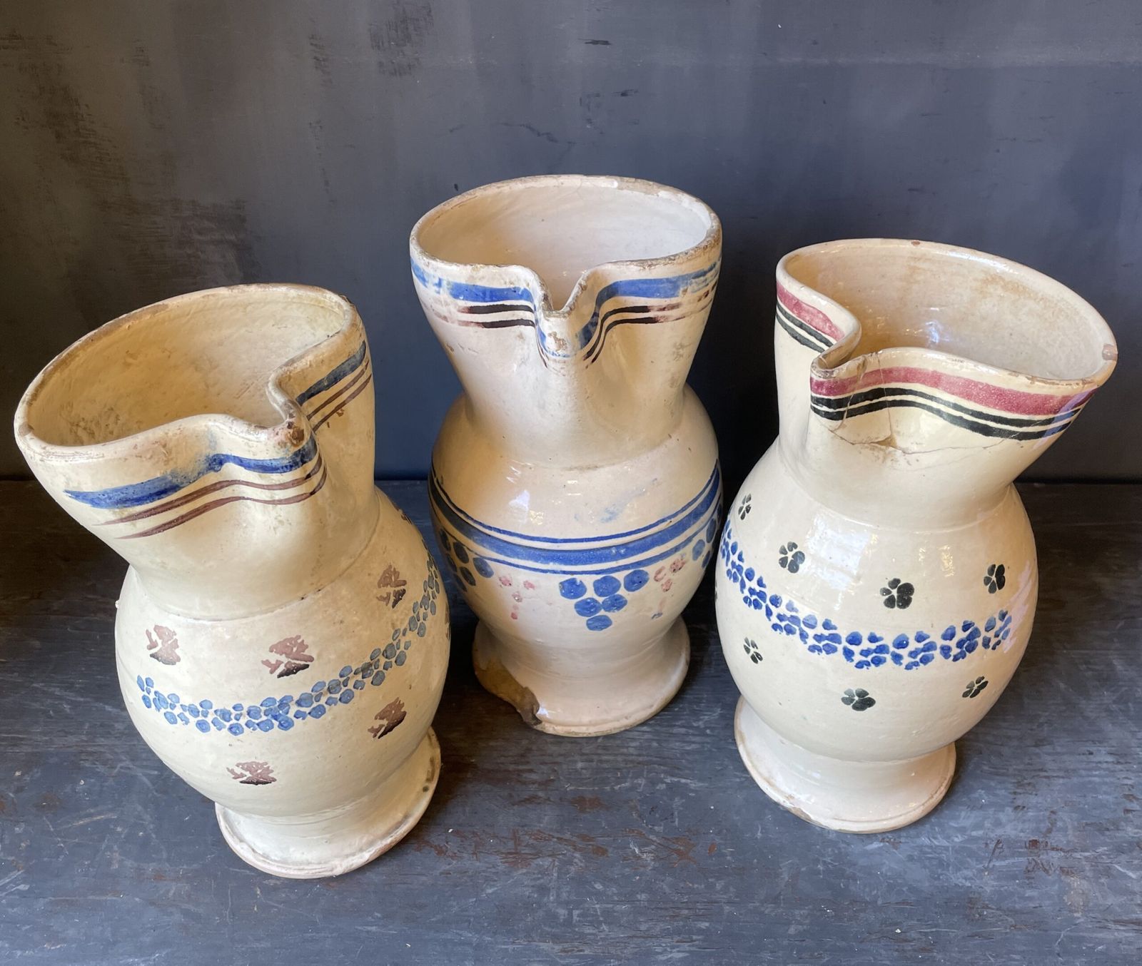 Water Or Wine Jugs From Southern Italy, Probably From Puglia. ( Circa 1880) photo for sale