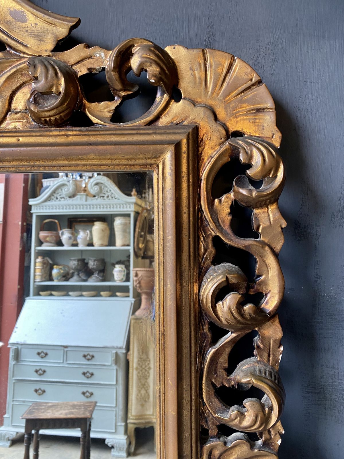 Gilded Rococo Mirror, Italian, Gilt On Carved Wood. (Circa 1930) photo for sale