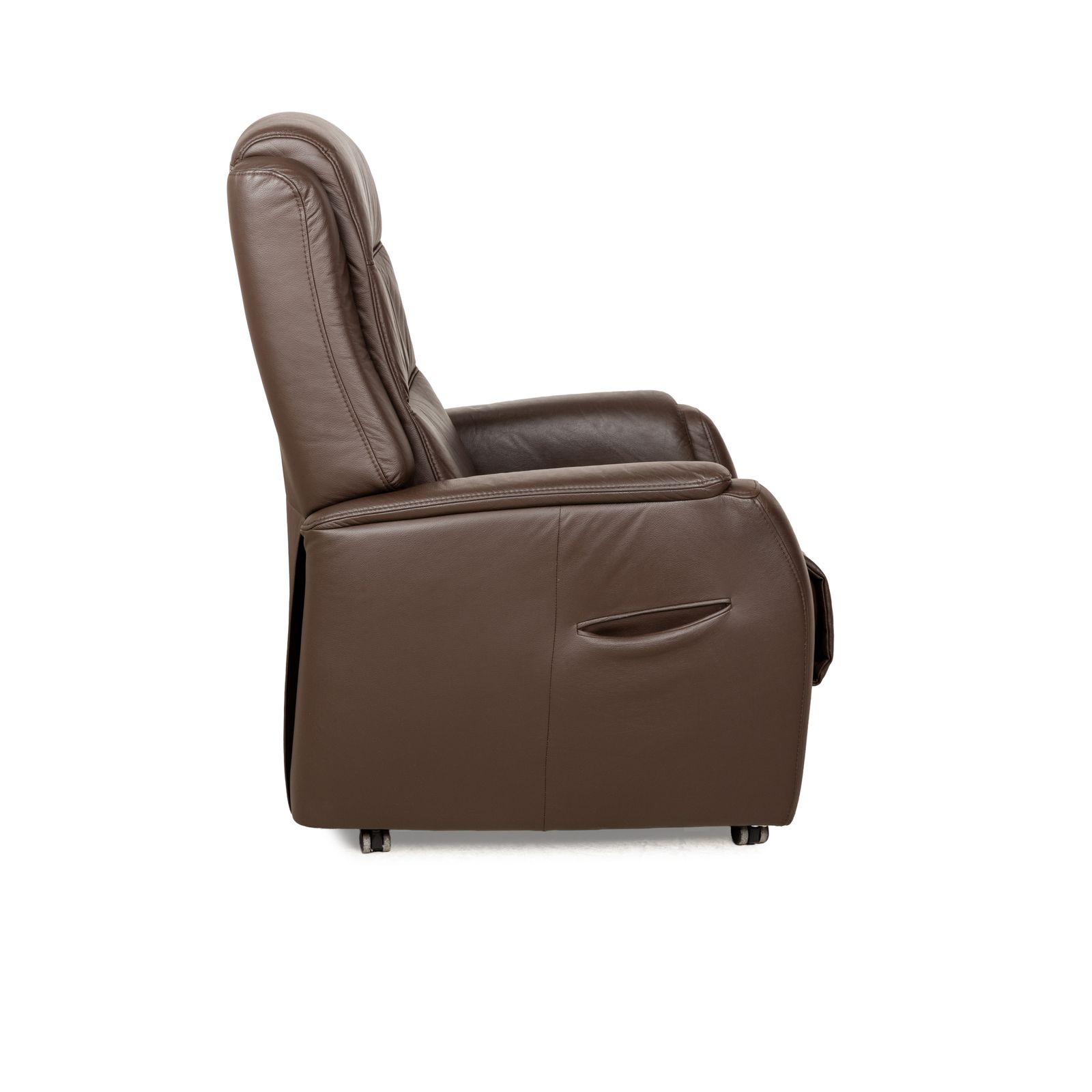 Mobilier Fauteuil Hukla en cuir brun, fonction relaxation manuelle photo