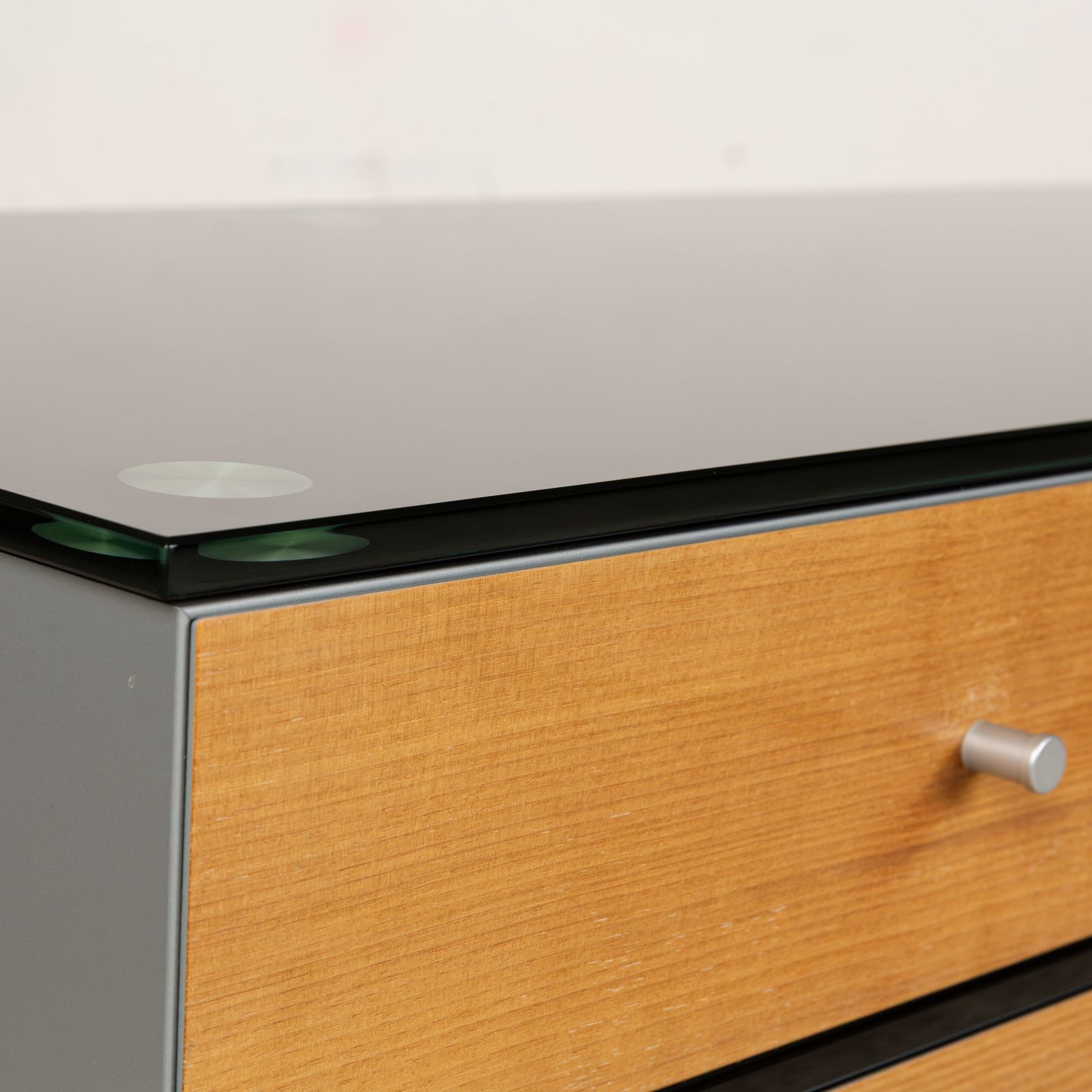 photo furniture Spectral Cl 1552 Glass Wood Metal Sideboard Black Brown Grey Lowboard Mediaboard
