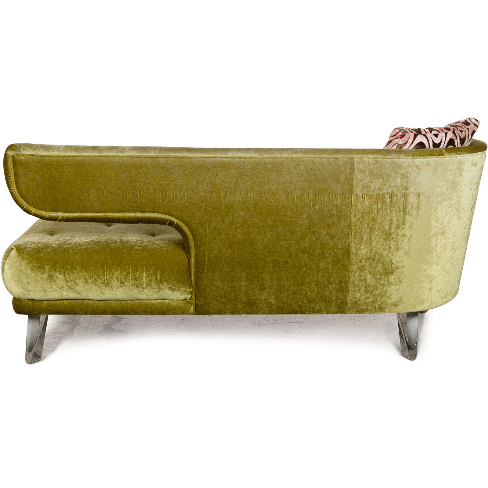 photo for sale Bretz Croissant Fabric Three Seater Green Velvet Sofa