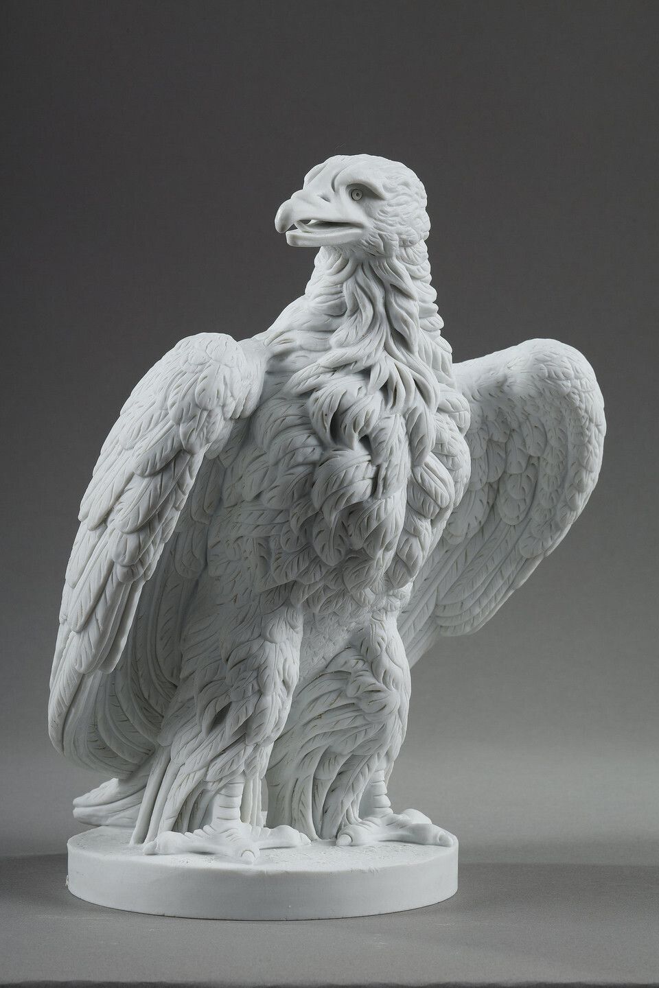 Pair Biscuit Sculptures Of Napoleon III Eagles photo buy