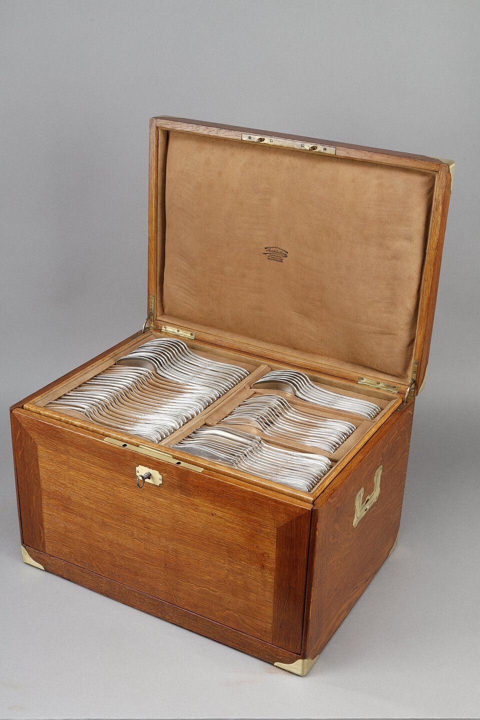 Important Silver And Pear Flatware , In Original Case. Tétard Frères. photo for sale