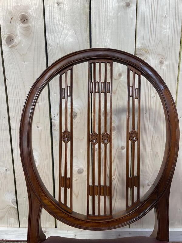 Suite De 6 Chaises De Style Louis XVI Bordeaux photo for sale