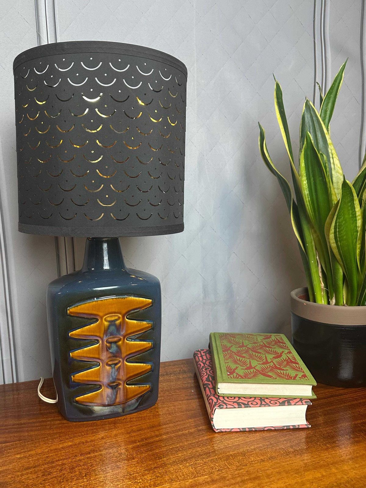 Einar Johansen Stentoj Soholm Blue Table Lamp 1022, Danish Design Desk Lamp, Vintage Design, 1960s, Mid Century Decor photo vintage