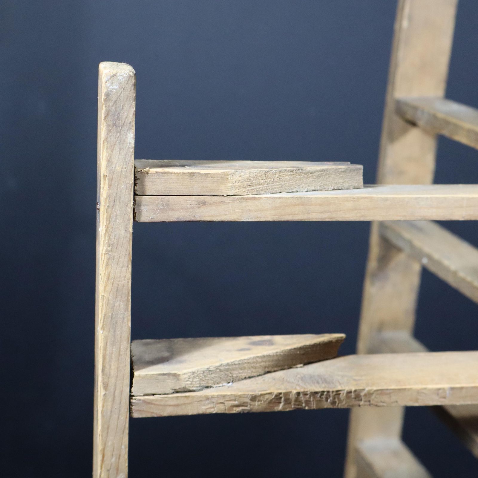 French Wooden Pie Rack Antique Tart Cooling Rack, Wood Plate Stand Bakery Decor photo vintage