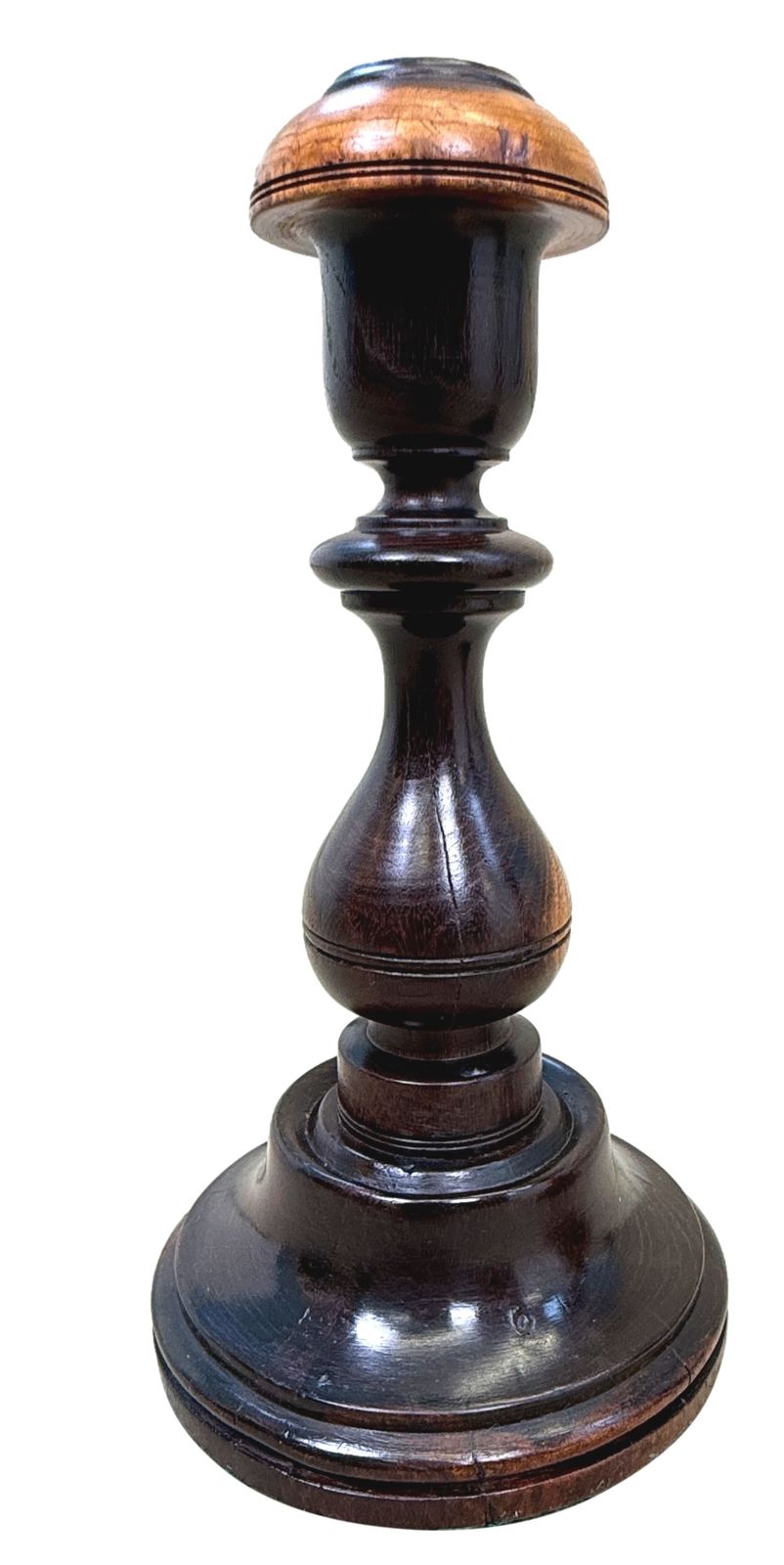 photo furniture Pair Of 19th Century Lignum Vitae Treen Candlesticks (England, Circa 1830)