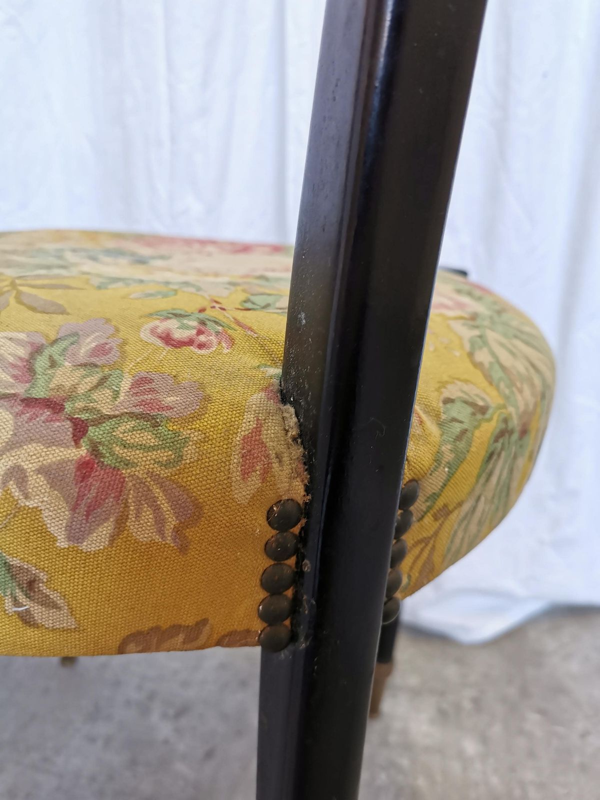 photo for sale Set Of 2 Vintage High Back Chiavari Chairs By Paolo Buffa / Italy 1950s Mid Century Modern Ladder Dining Chairs / Original Vintage Condition