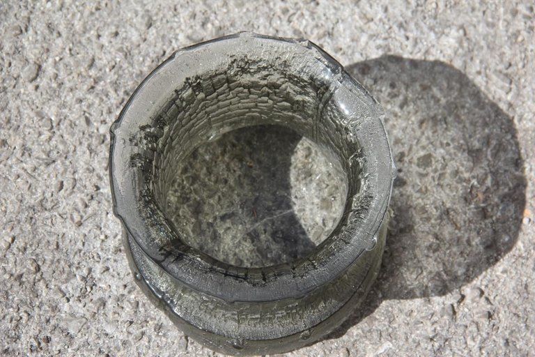 Timo Sarpaneva Glass Crystal Vase Brutalist Modern Design, Finland, 1960 Grey photo furniture