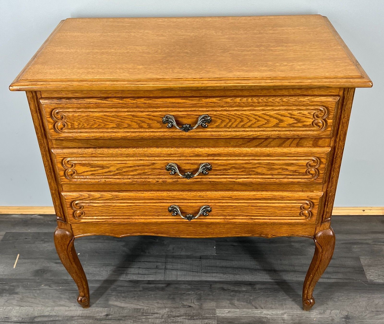 Vintage French Oak Chest Of Drawers Tallboy Louis XV Style Cabinet  – Lot 3773
