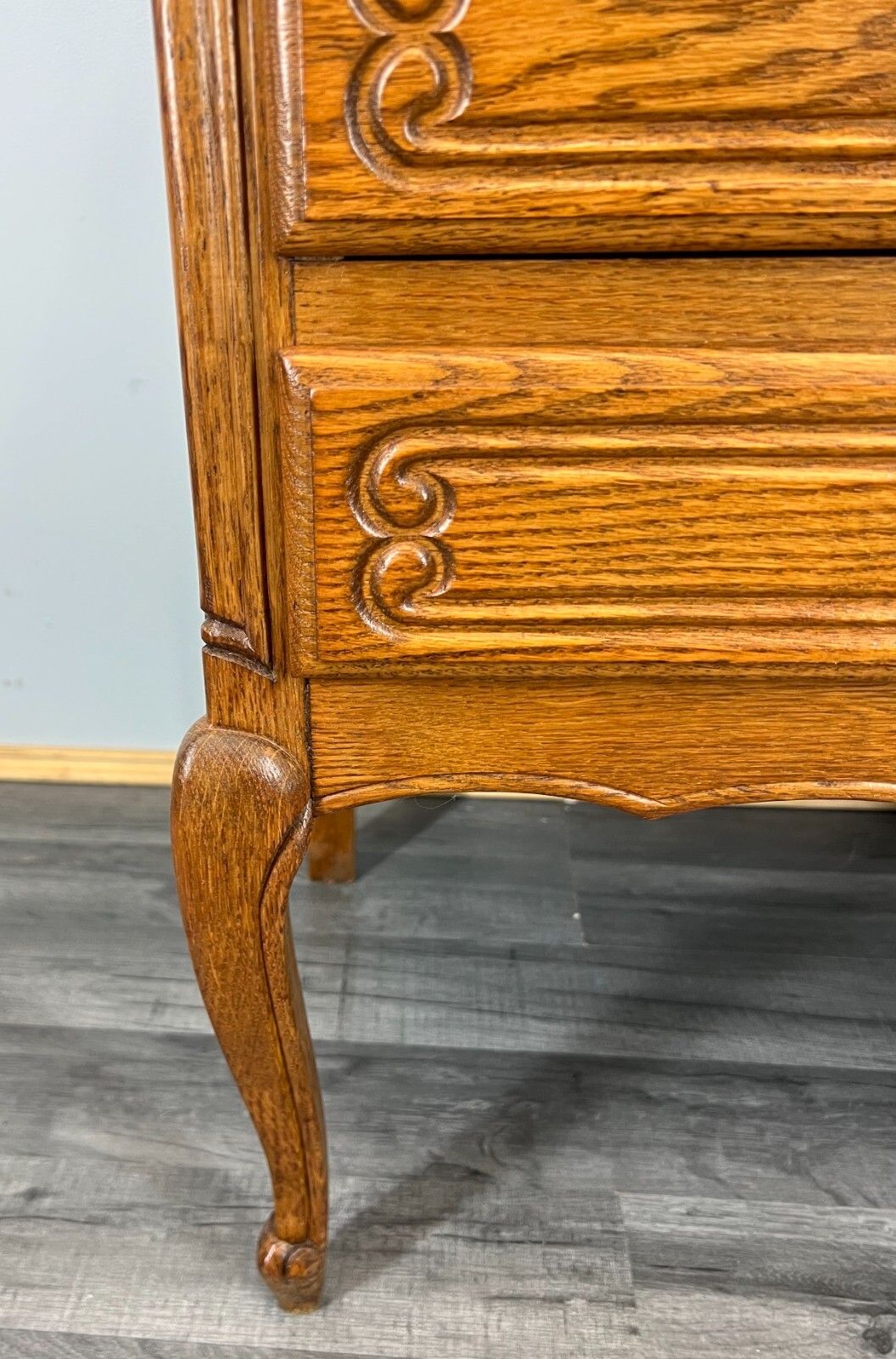 Vintage French Oak Chest Of Drawers Tallboy Louis XV Style Cabinet  – Lot 3773 photo vinterior