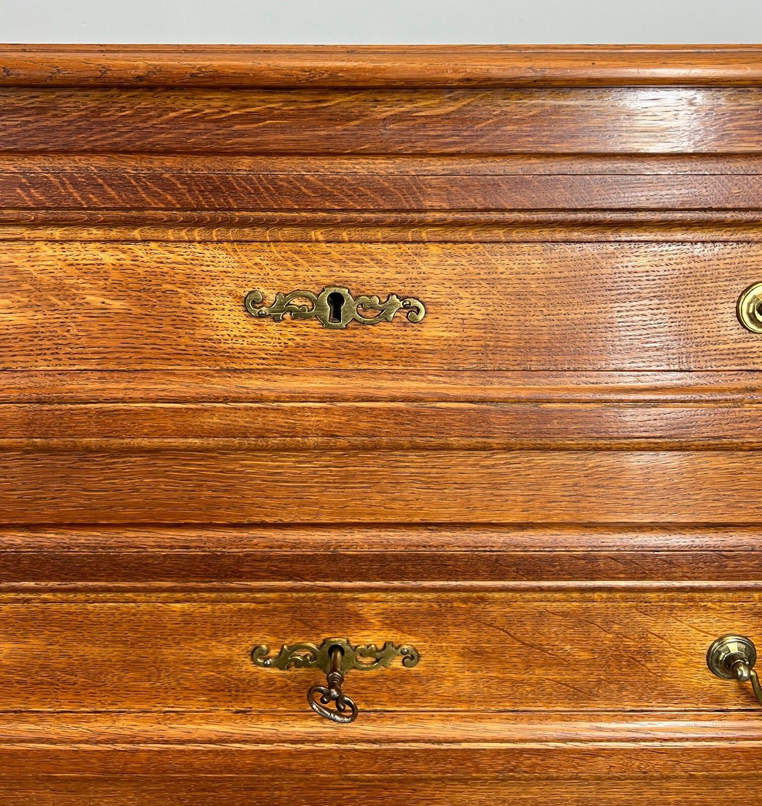 Vintage French Oak Chest Of Drawers Tallboy Louis XV Style Cabinet  – Lot 3770 photo 429.0