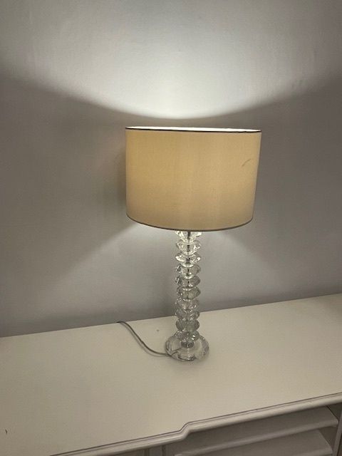 photo for sale Crystal Glass Art Deco Style Lamp