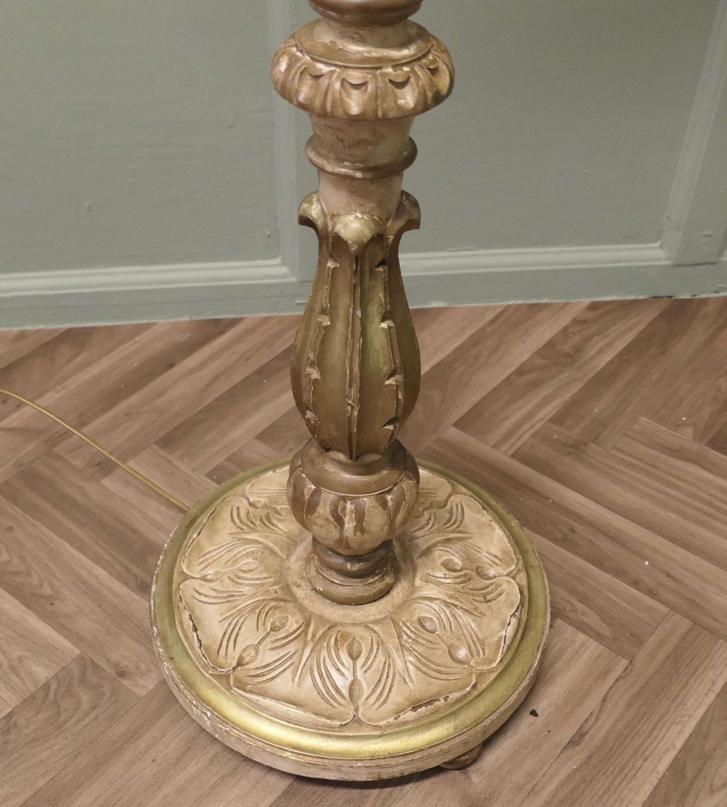 Louis Philippe Style Painted And Gilt Floor Lamp, Standard Lamp photo 714.0