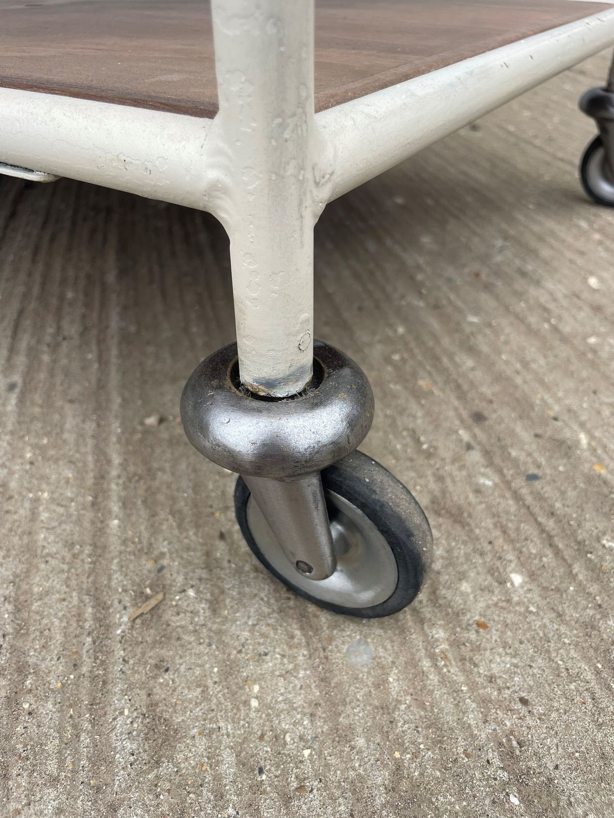 1950s Tubular Steel Three Tier Canteen Trolley photo Furniture