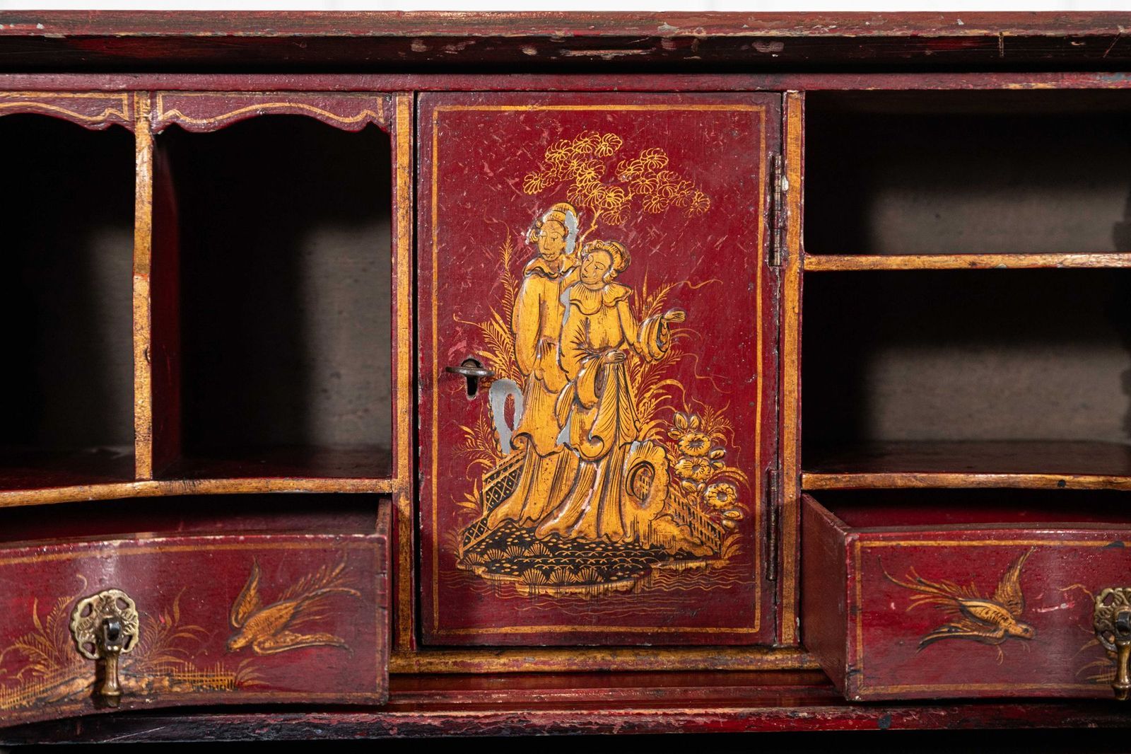 photo for sale English Decorative Chinoiserie Bureau Writing Desk