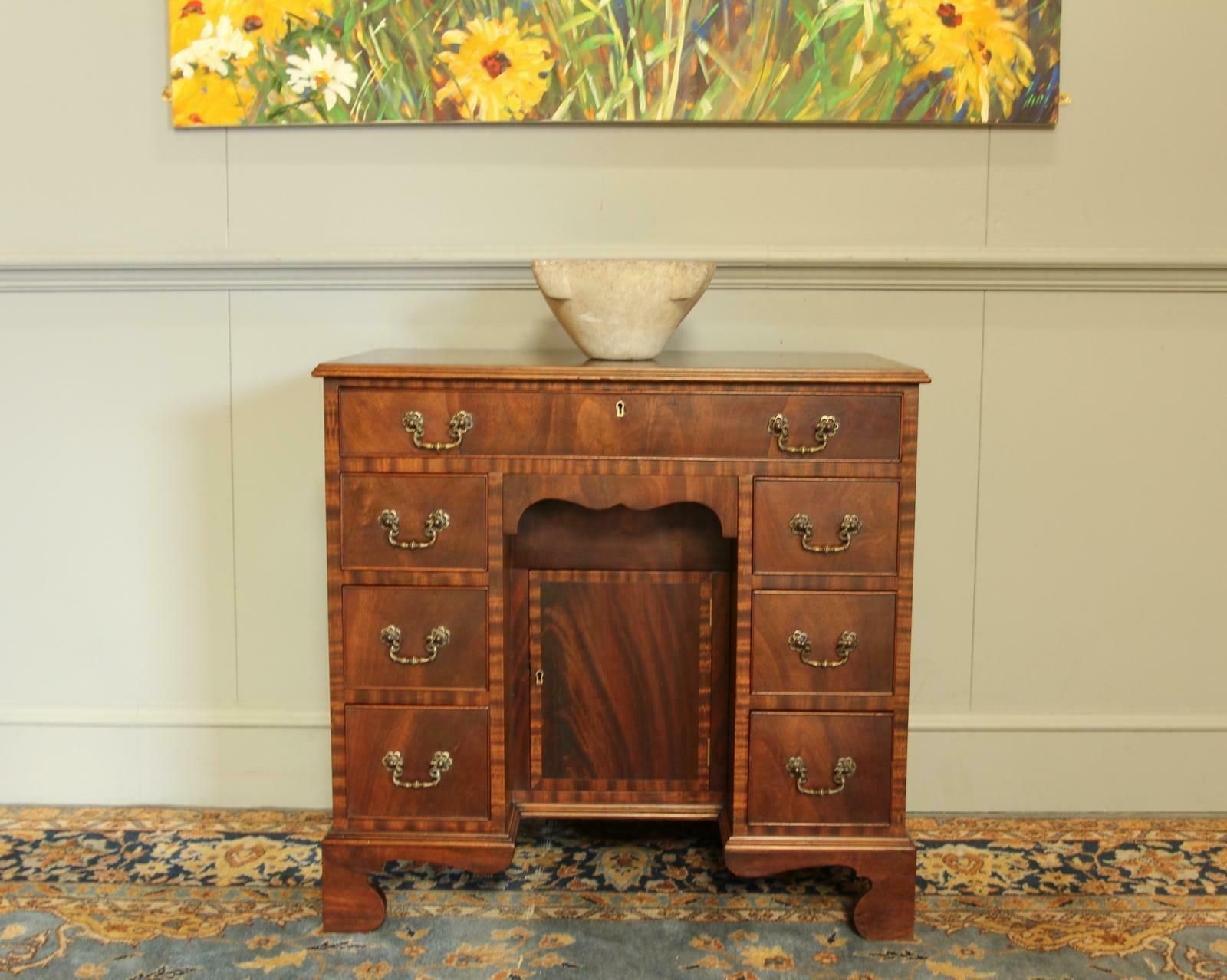 Early 20th Century Curl Mahogany Writing Desk