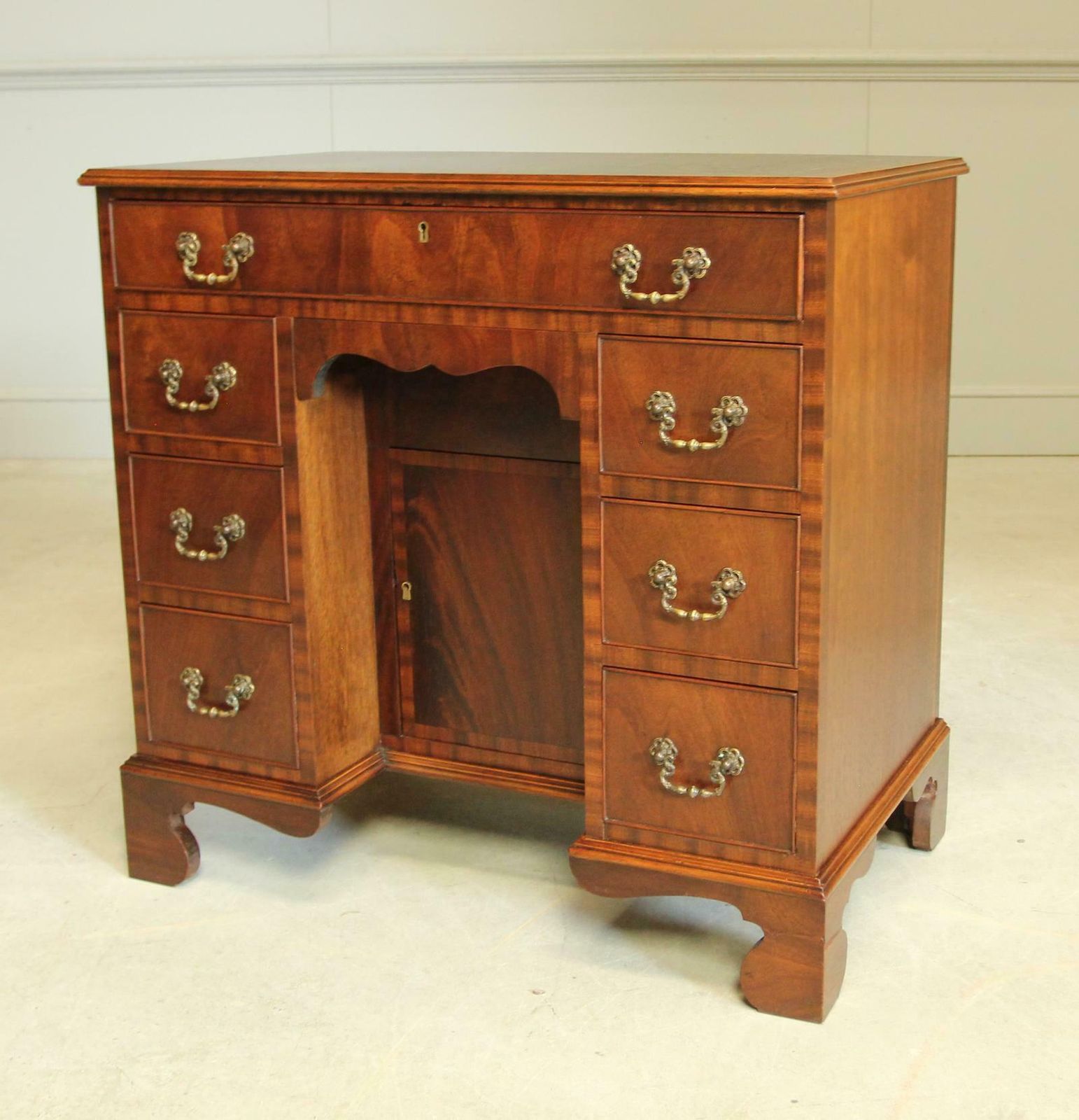 photo for sale Early 20th Century Curl Mahogany Writing Desk