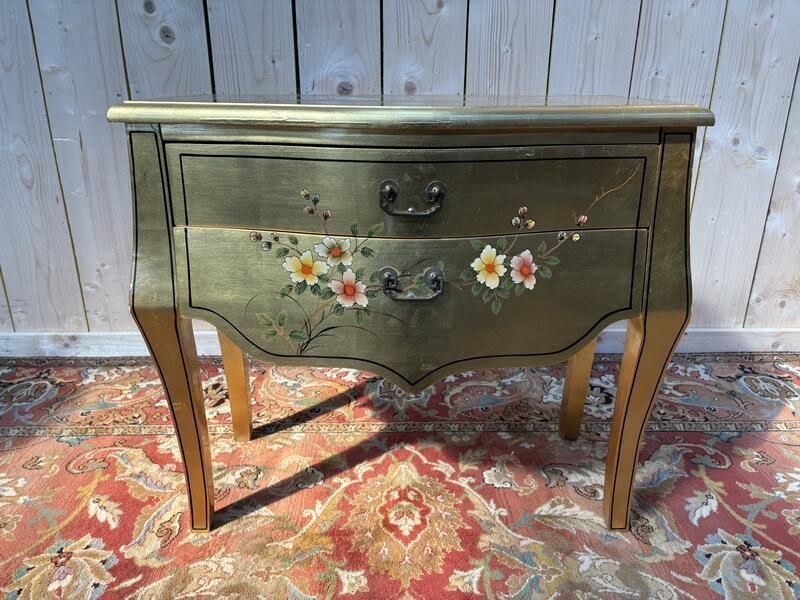 Commode En Bois Doré, 1990s, Mahogany