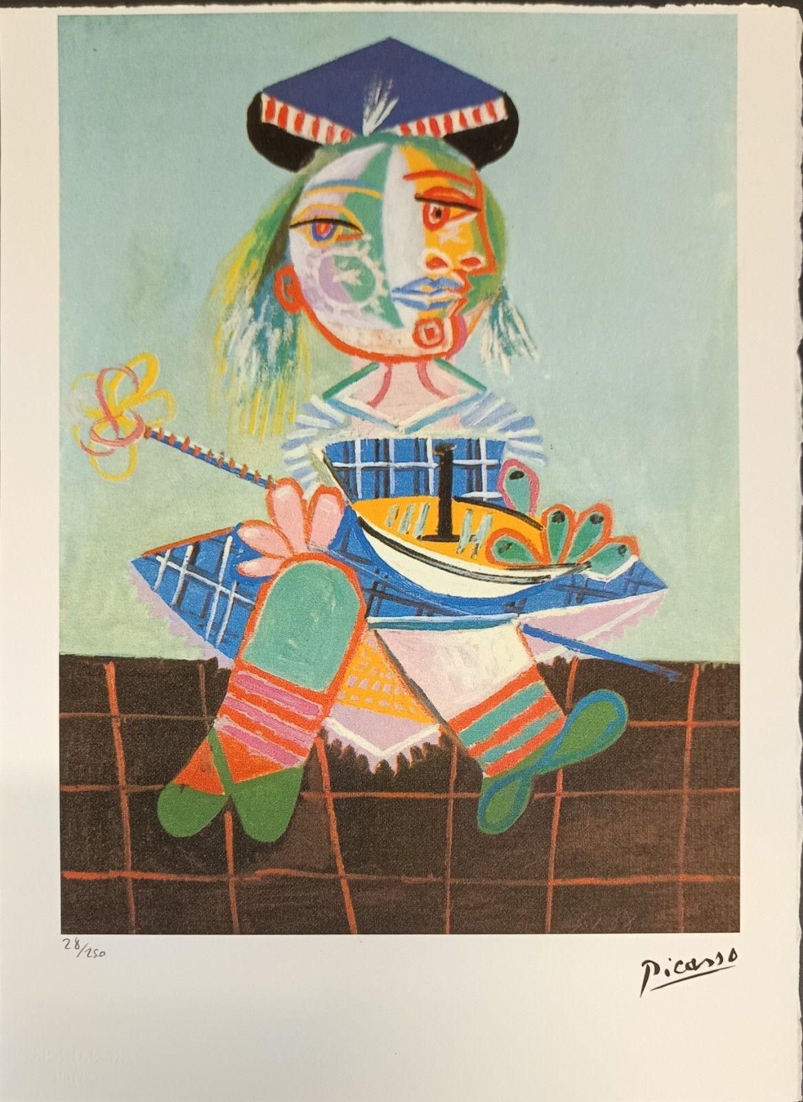 Pablo Picasso Lithograph 38.5x28.5 Cm Arches Spadem Certified
