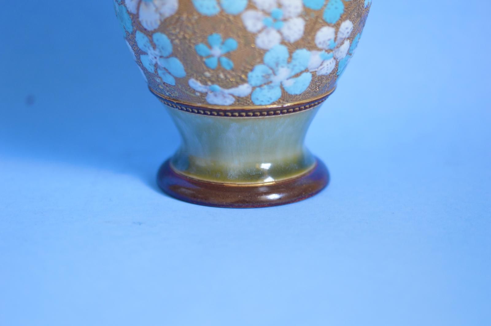 Attractive Pair Of Doulton Lambeth Vases (1885 1902 Slater) photo vintage