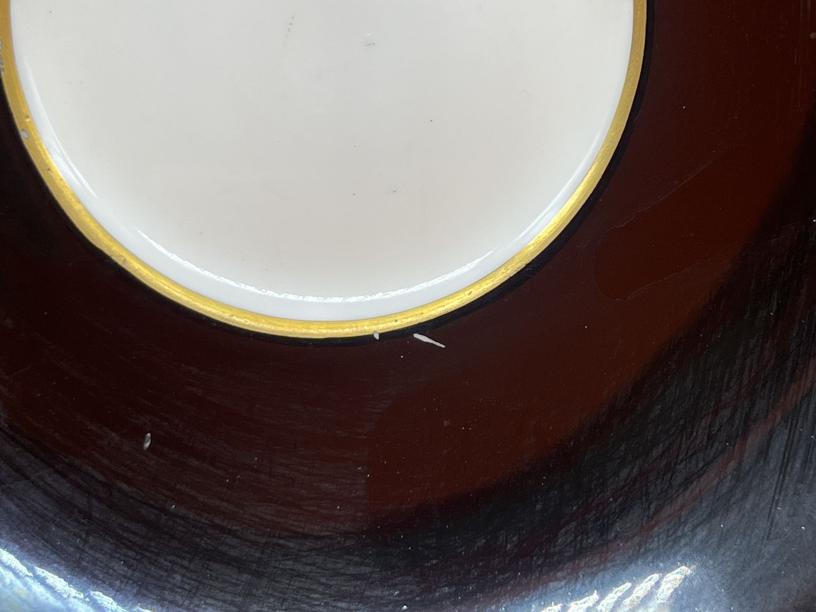 Aynsley China Orchard Gold Fruit Signed D Jones High Doris Shape Black And Gold Cabinet Tea Cup & Saucer Duo. C1952 63. photo for sale