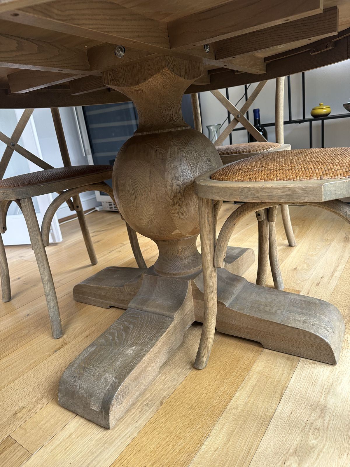 Round Wooden Dining Table And Chairs photo Furniture