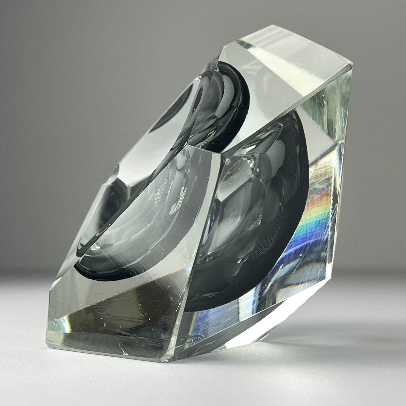 Original Murano Glass Sommerso Ashtray, Italy, 1970s photo Home Decor