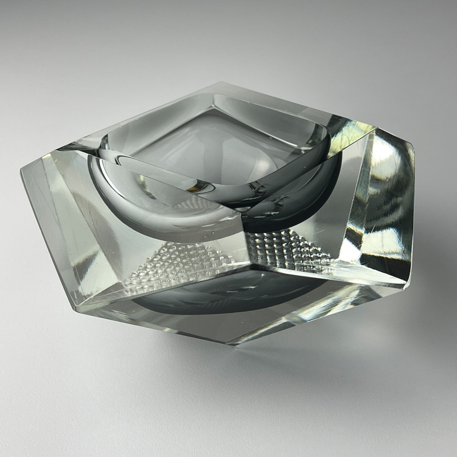 photo vintage Original Murano Glass Sommerso Ashtray, Italy, 1970s