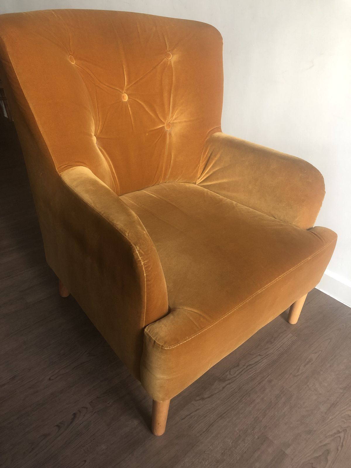 Retro Mustard Yellow Chair photo furniture
