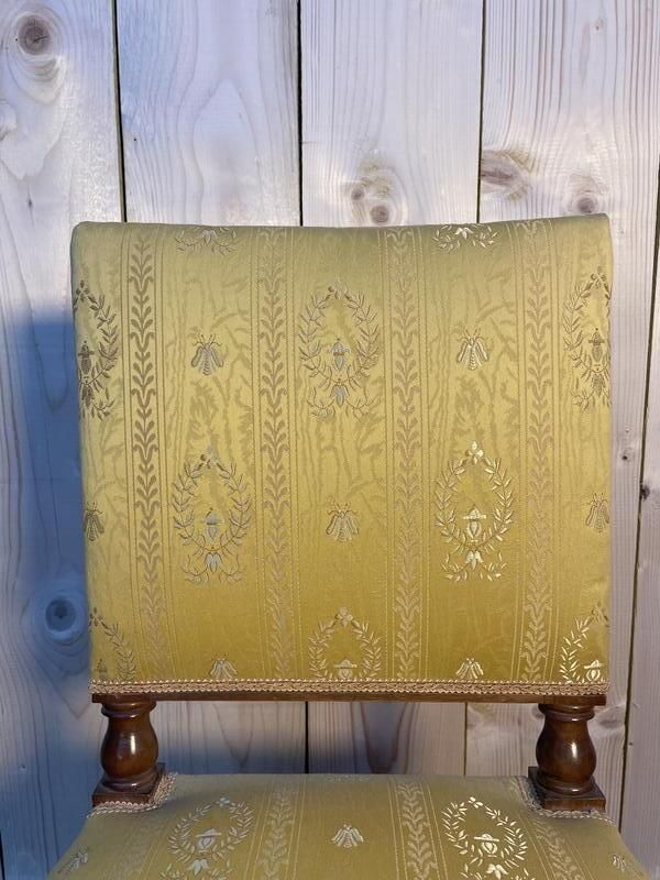 photo furniture Suite De 6 Chaises Napoléon III En Noyer Et Tissu