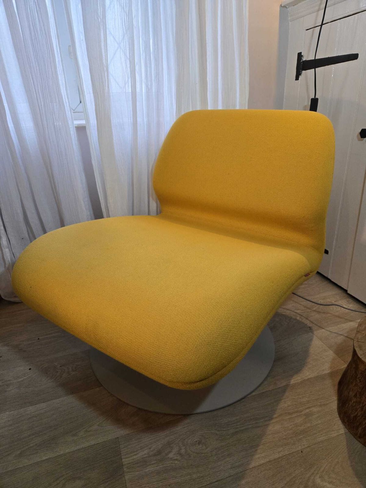 Morten Voss For Fritz Hansen Attitude Chair, Yellow, Swivel Lounge Chair