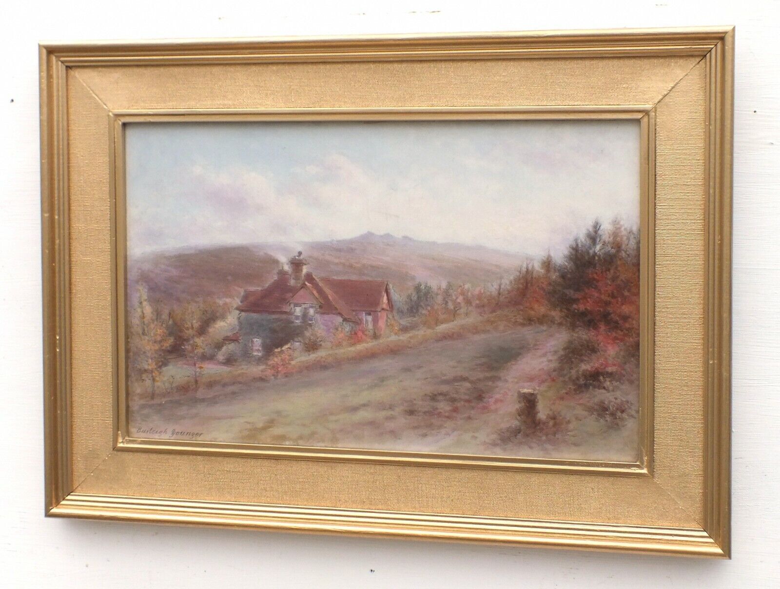 English Landscape Oil Painting Devon Landscape Signed Framed Victorian Original photo Art