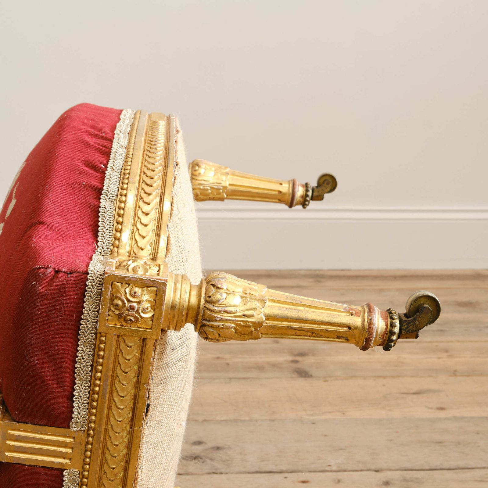photo for sale 19th Century Carved Giltwood Armchair Att' Holland & Sons