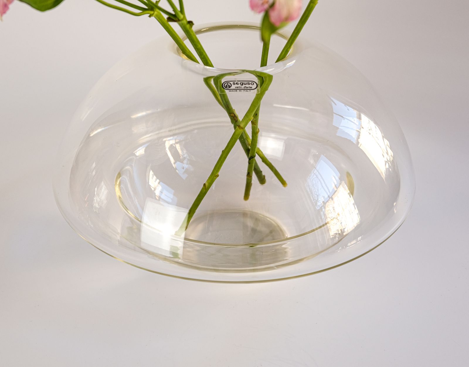 Mario Pinzoni Seguso Vetri D'arte Murano Glass Vessel Vase, Italy C.1980s photo 380.0