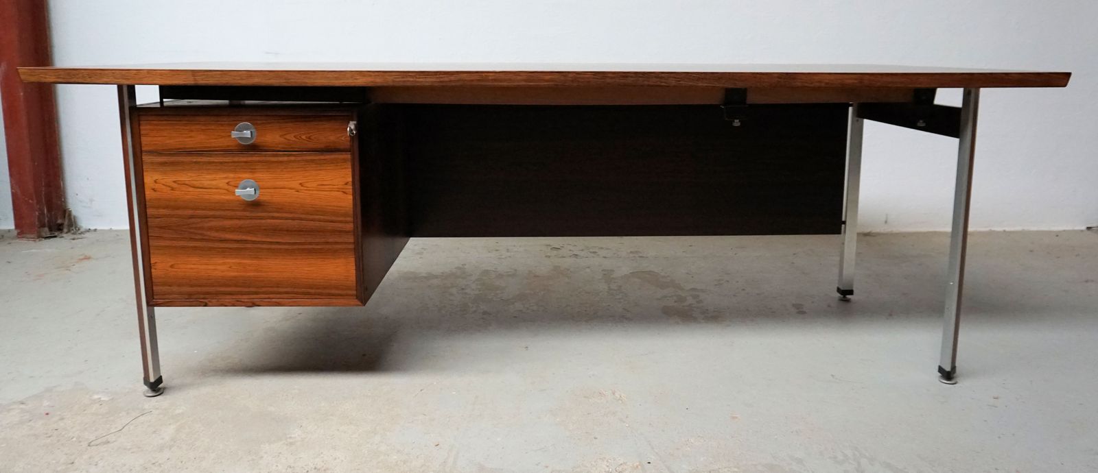 Large Fully Restored Finn Juhl Excecutive Desk In Brazilian Rosewood By Cado, 1960s photo furniture