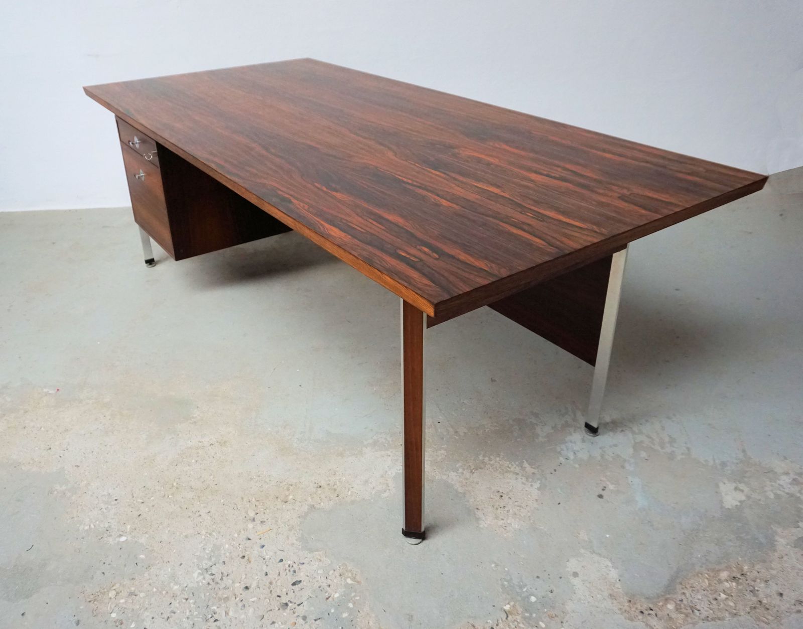 Large Fully Restored Finn Juhl Excecutive Desk In Brazilian Rosewood By Cado, 1960s photo buy