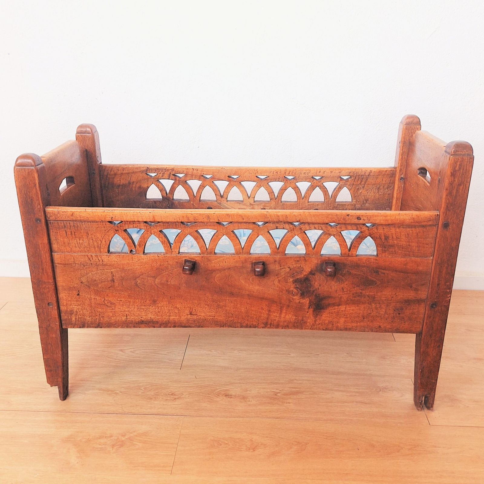 Antique Wooden Children's Bed. 1820–1850 photo Home Decor