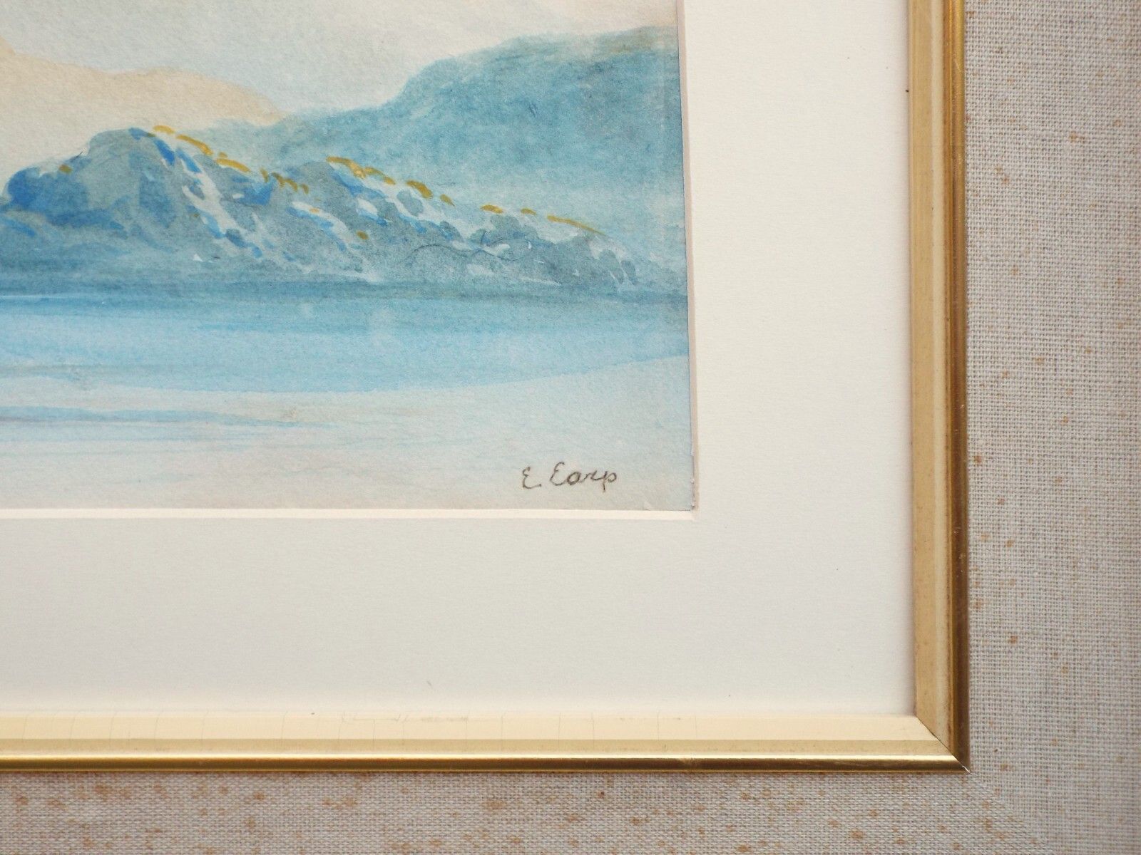 Victorian Watercolour, Framed Original Painting The Lake District By Edwin Earp photo vinterior