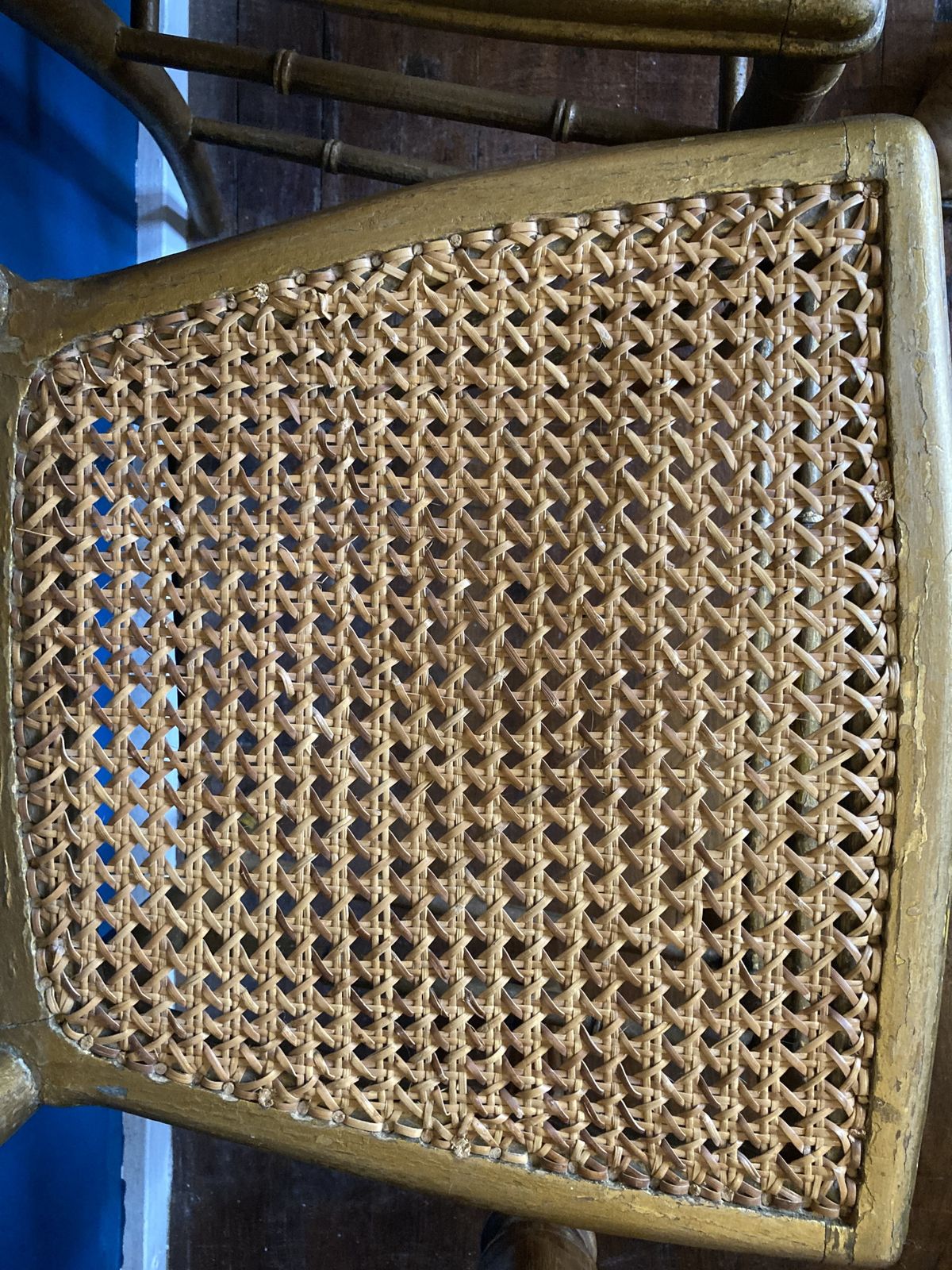 Furniture Set Of 4 Faux Bamboo Gilt Concert Chairs photo