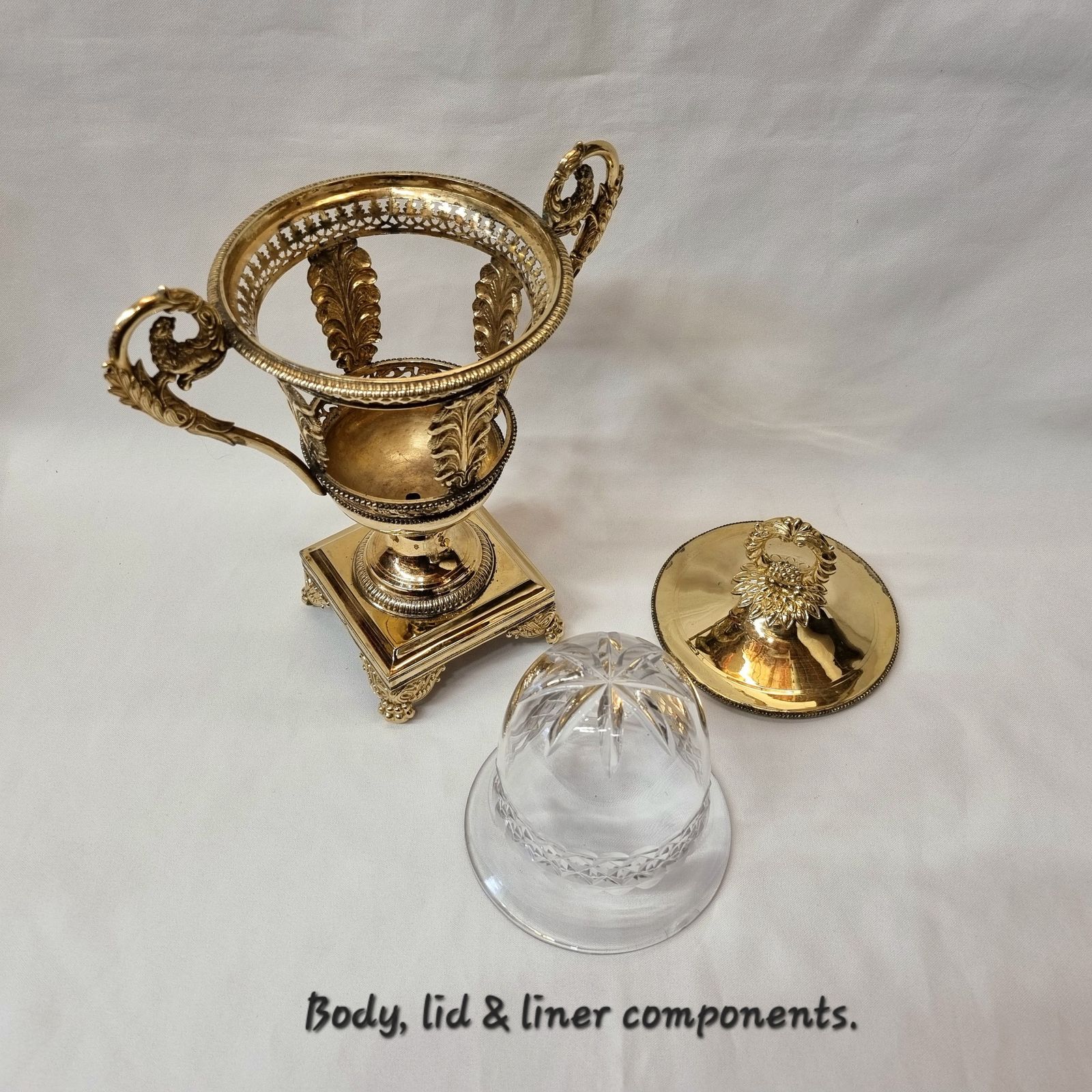 An Eye Catching And Imposing Antique Silver Gilt Confiturier Or Drageoir By Louis Dupre, A Master Silversmith Working In Paris Circa 1830 photo Home Decor