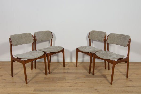 Mid Century Model 49 Dining Chairs In Teak By Erik Buch For Odense Machine Gunning, 1960s, Set Of 4 photo Furniture