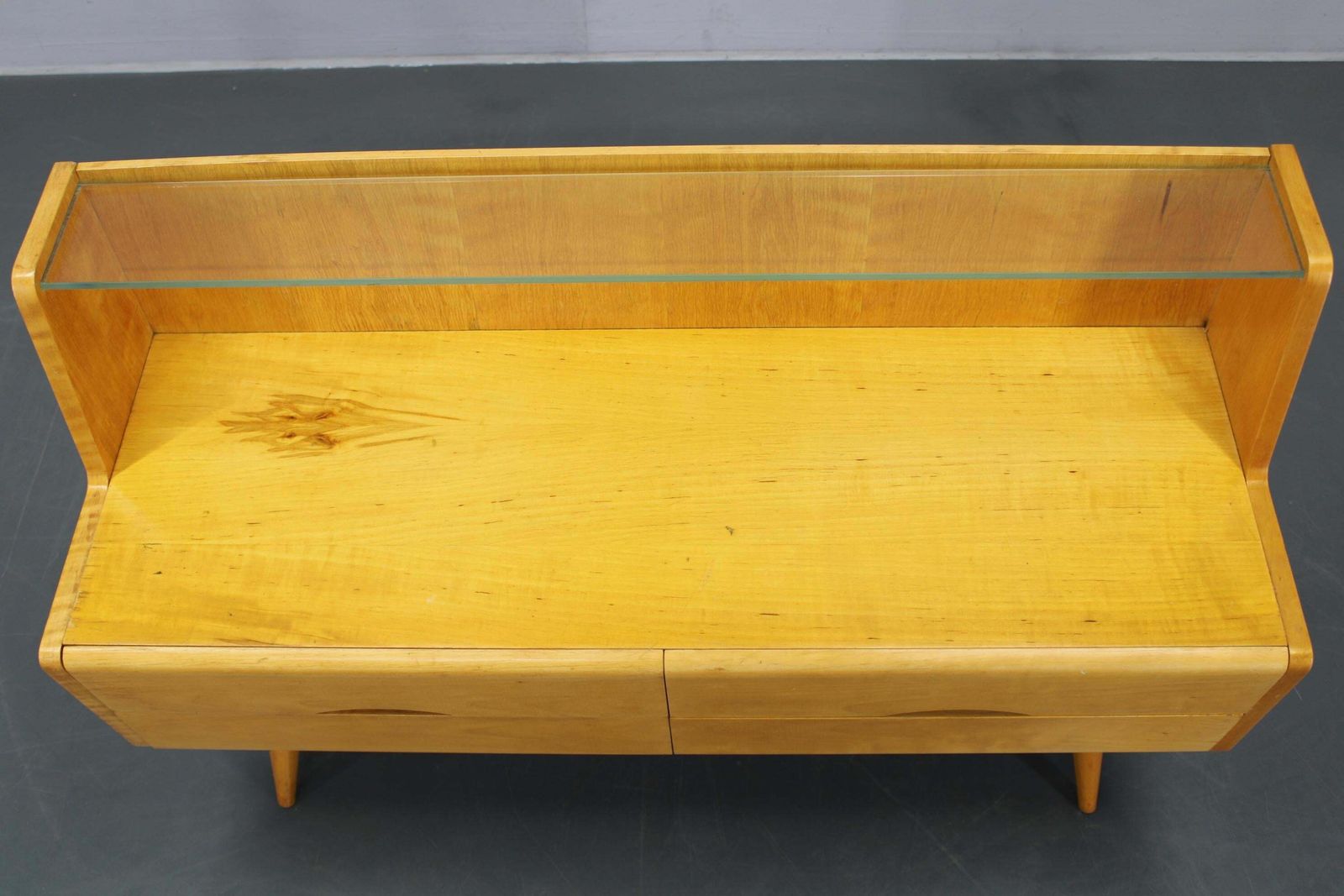 1960s Chest Of Drawers With Glass Shelf, Czechoslovakia photo Furniture