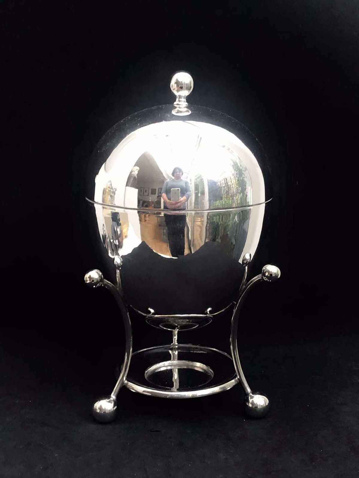 Egg Holder Egg Coddler 19th Century Victorian Silver Plated Egg Cruet Breakfast Set 4 Egg Cup Stand Family Gift England Chic Cottage English
