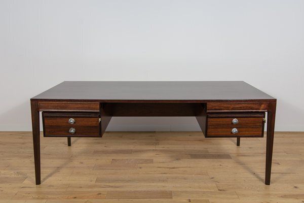 Mid Century Modern Rosewood Freestanding Desk By Finn Juhl For France And Son, 1960s photo for sale