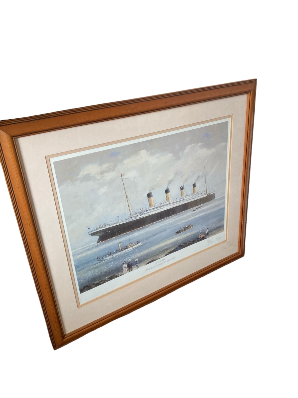 Signed Titanic Picture Of The Maiden Voyage To Disaster By John Smith 141/750 photo Art